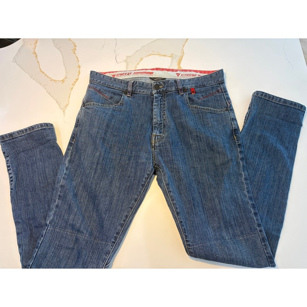 Dainese Sunville Skinny Jeans Men's Size 33 Made in Italy Motorcycle Riding Deni